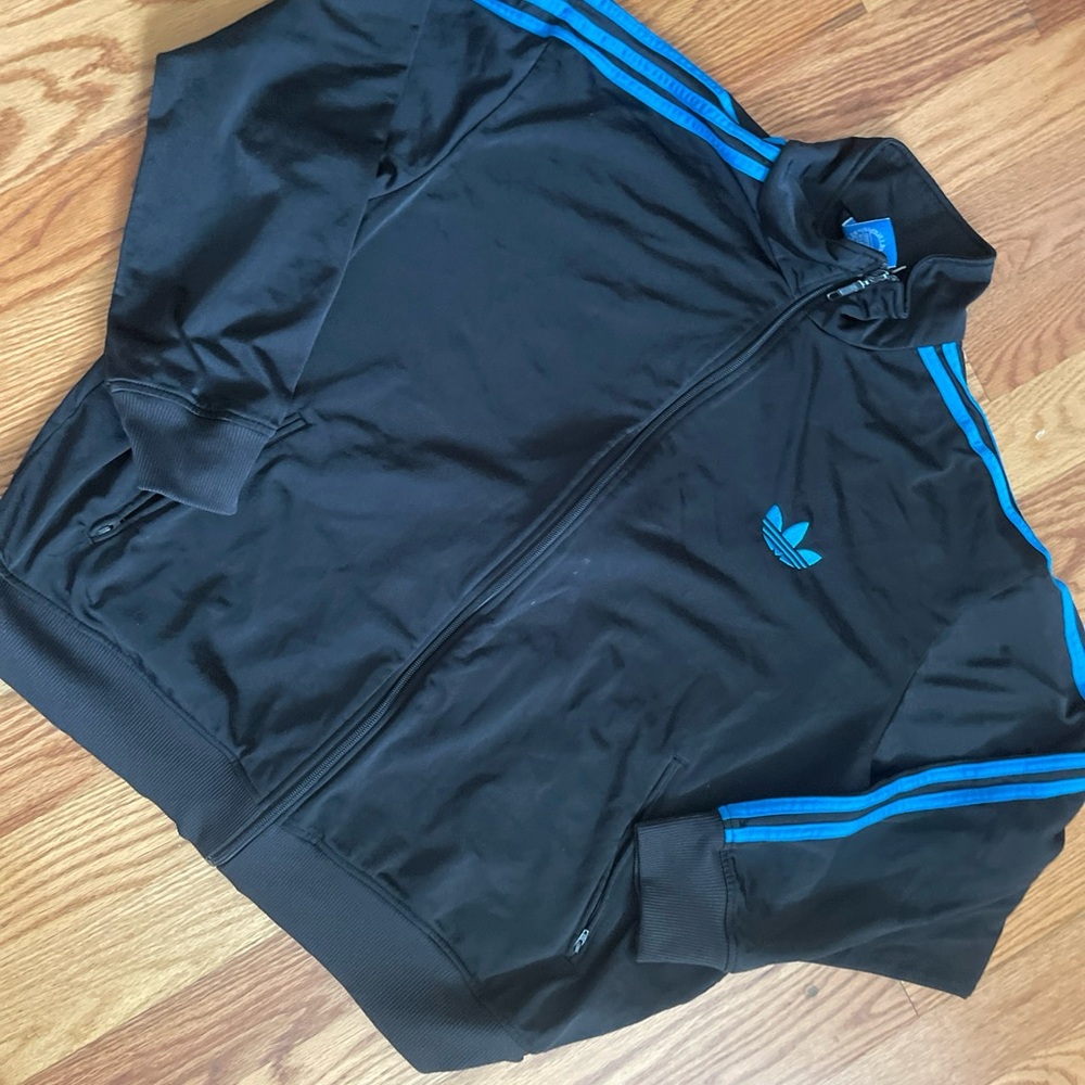 Vintage adidas track jacket 2XL Black/Blue